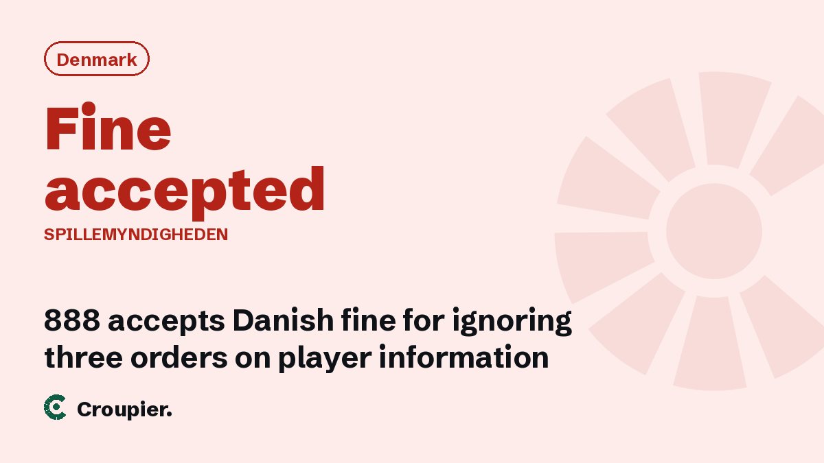 Cover card: Denmark · Fine accepted · Spillemyndigheden