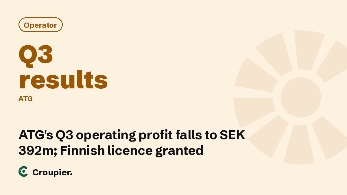 Cover card: Operator · Q3 results · ATG