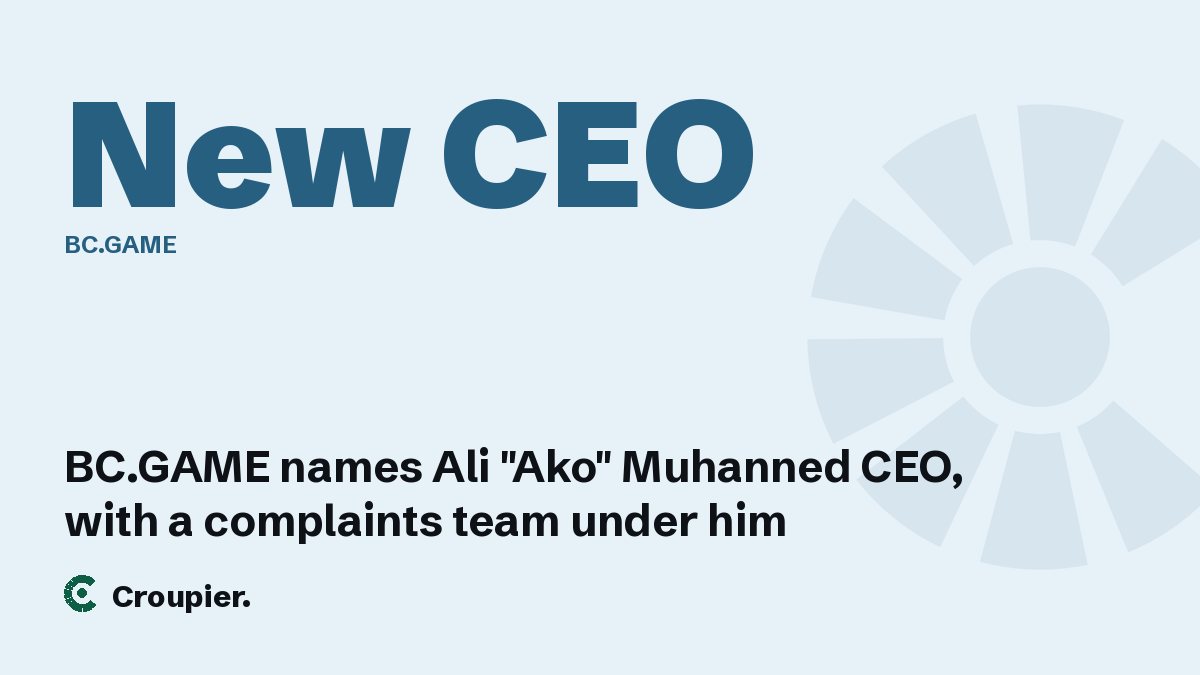 Cover card: New CEO · BC.GAME