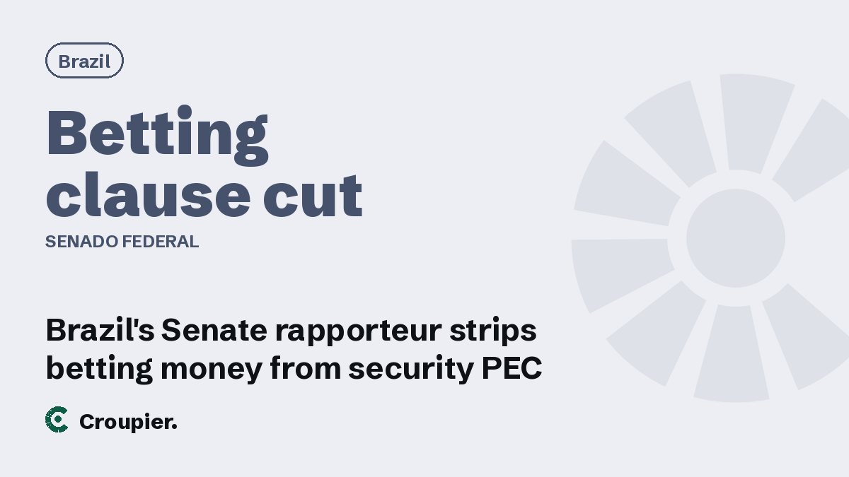 Cover card: Brazil · Betting clause cut · Senado Federal