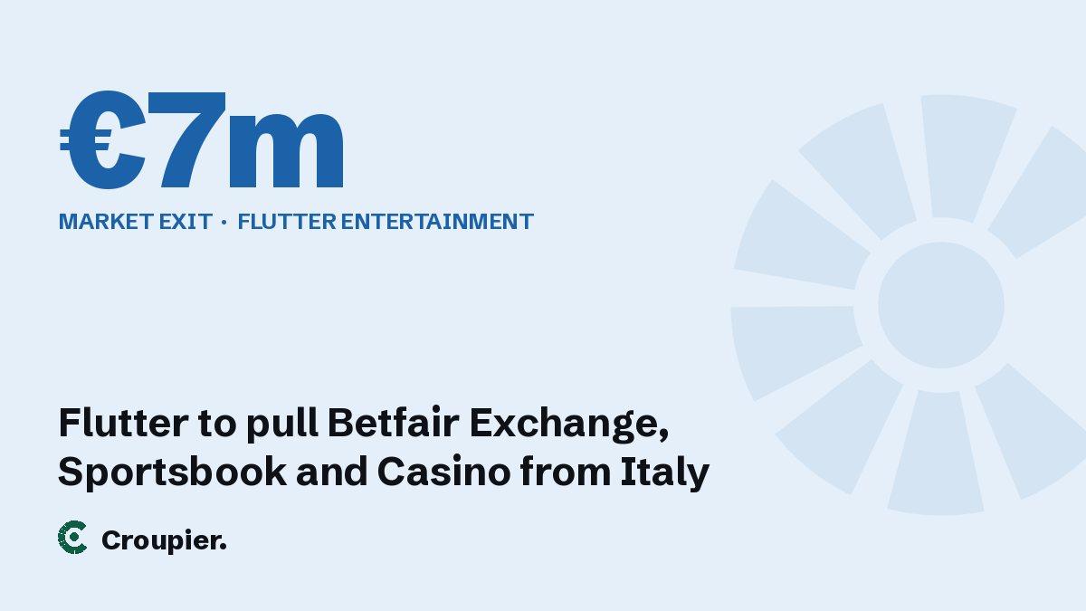 Cover card: €7m · Market exit · Flutter Entertainment