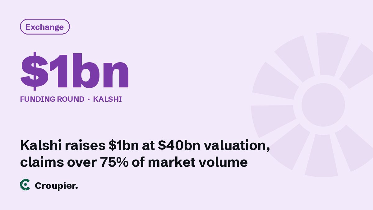 Cover card: Exchange · $1bn · Funding round · Kalshi