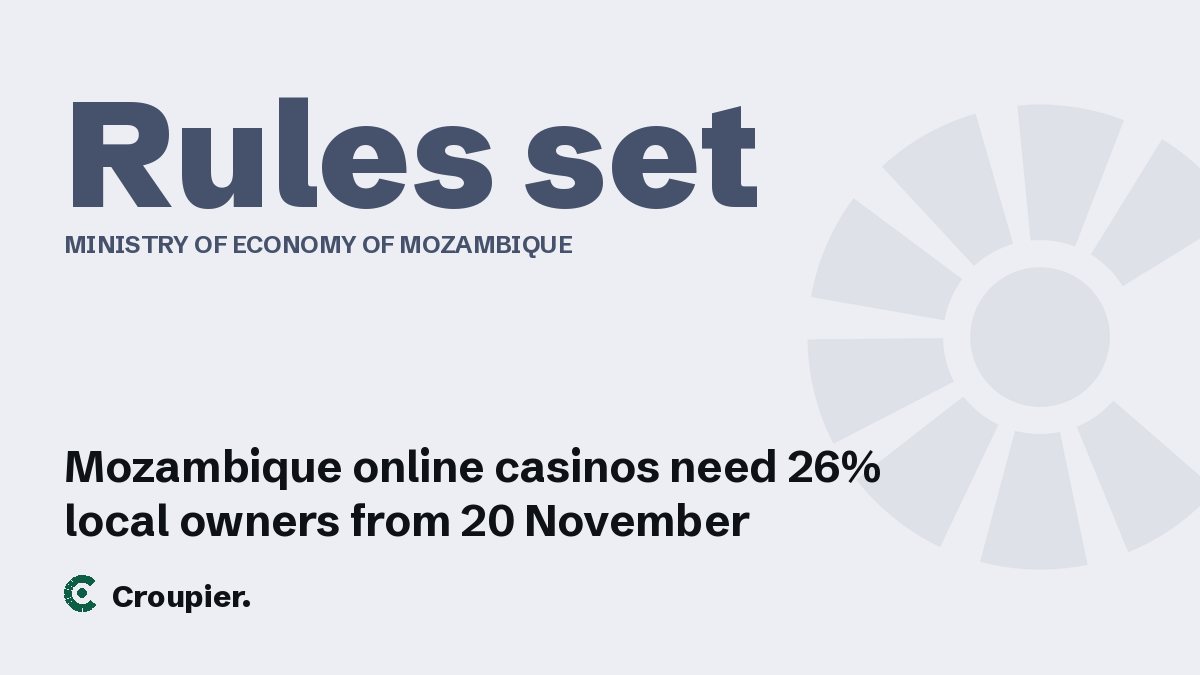 Cover card: Rules set · Ministry of Economy of Mozambique