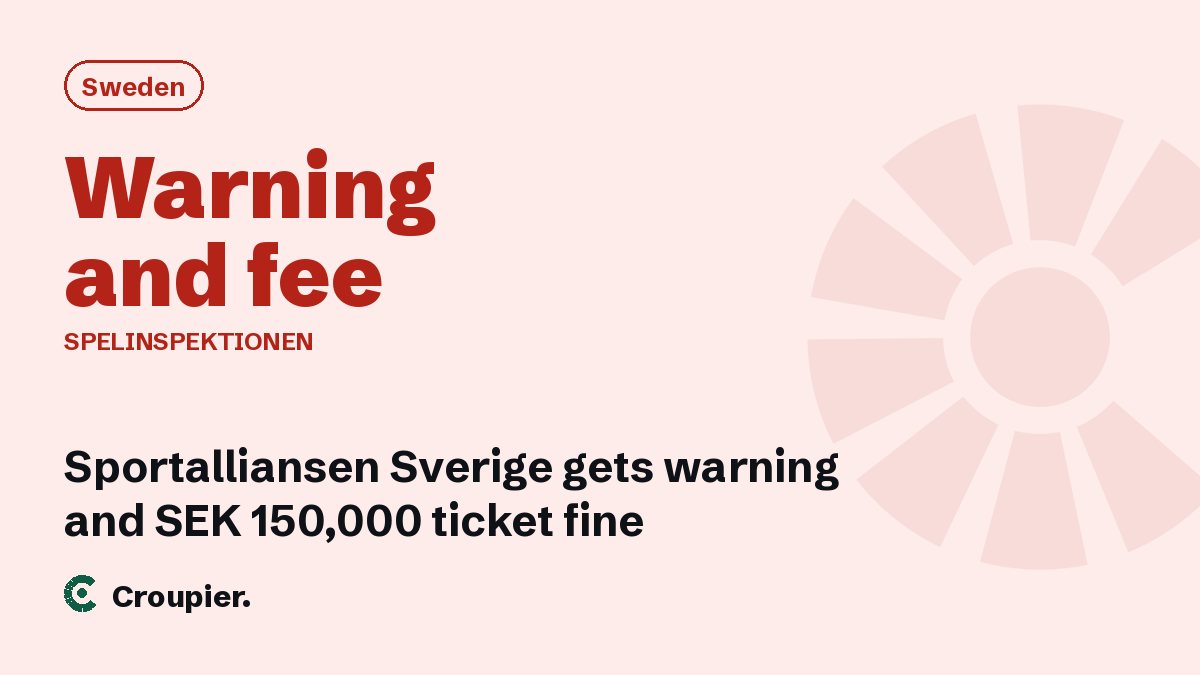 Cover card: Sweden · Warning and fee · Spelinspektionen